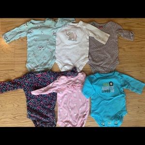 Newborn baby girl clothes bundle